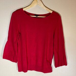 #69 Ann Taylor Red Pullover Sweater, Size Medium Petite